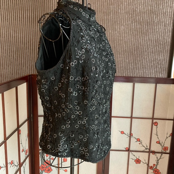 Beautiful Marina beaded sleeveless blouse - Picture 4 of 8